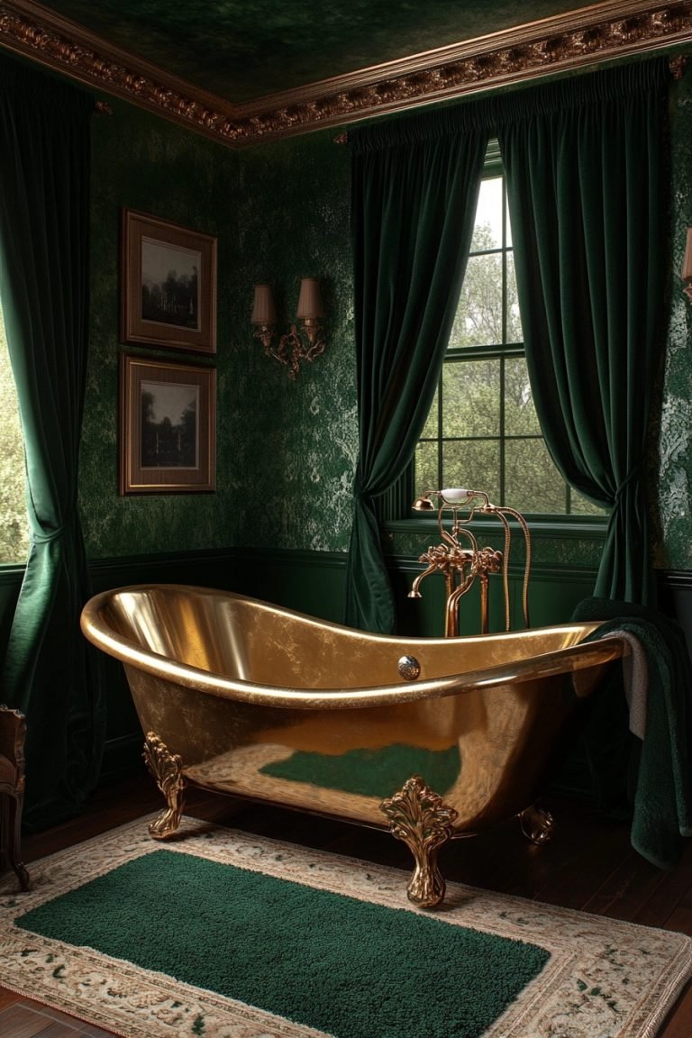 29 Emerald Green And Gold Bathroom Ideas For A Luxurious Space