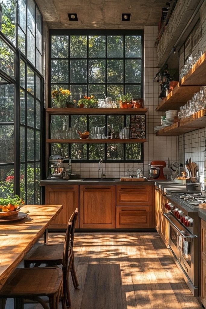 Stylish Steel Farmhouse Kitchen