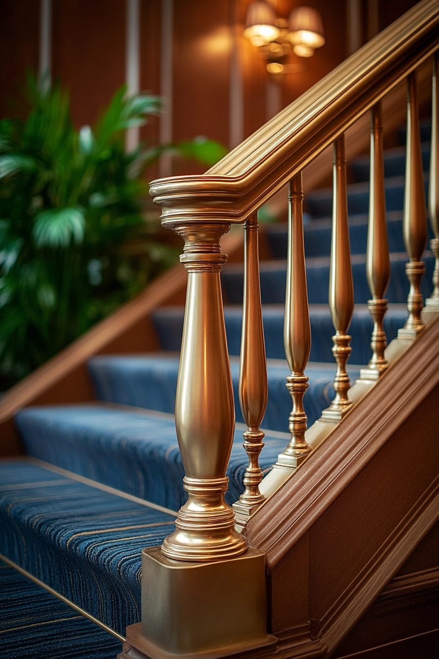 Textured Railing 29 Staircase Railing Ideas To Enhance Your Home's Aesthetic - Courtneys ...