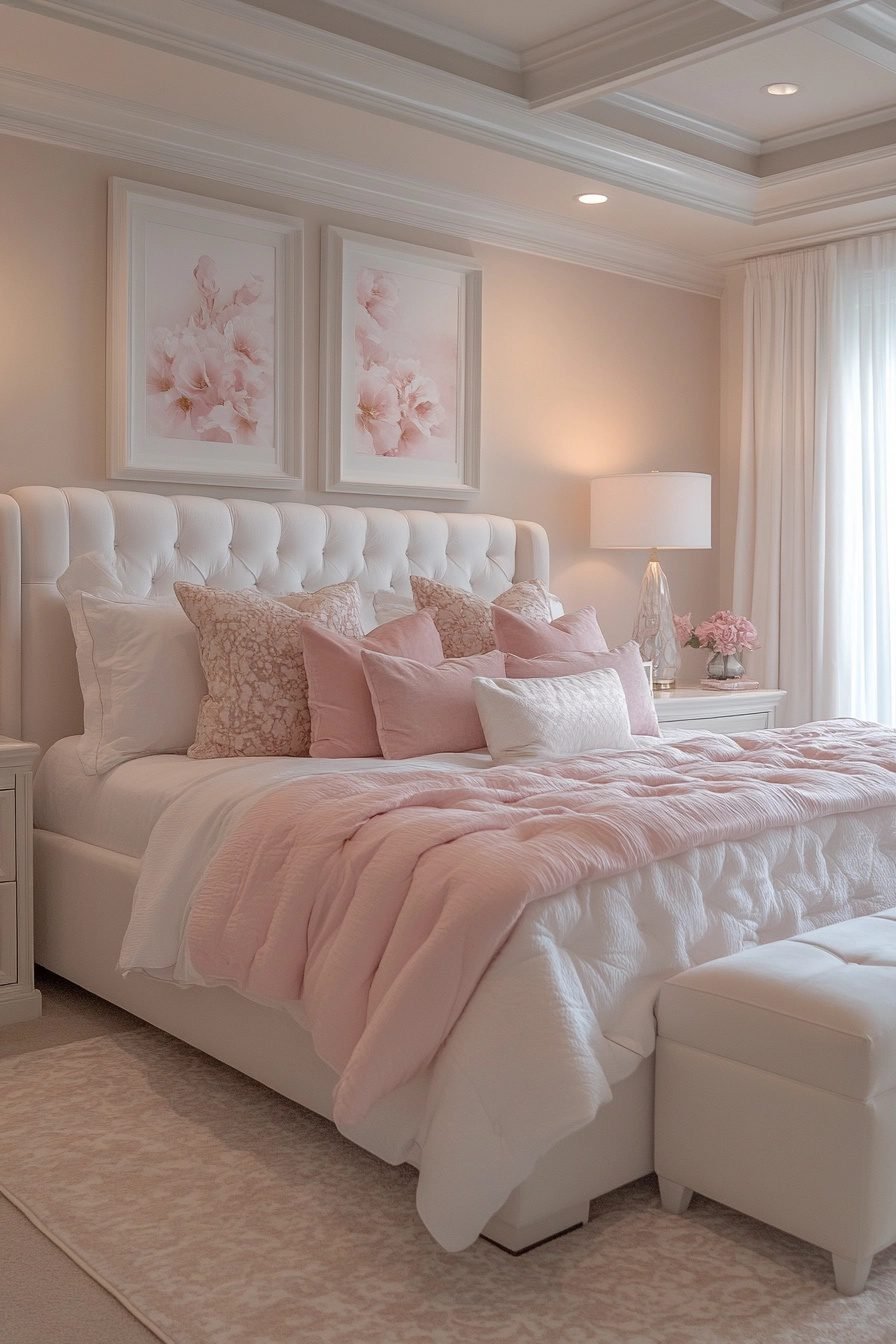29 Pink And White Bedroom Ideas For A Soft And Elegant Look Courtneys