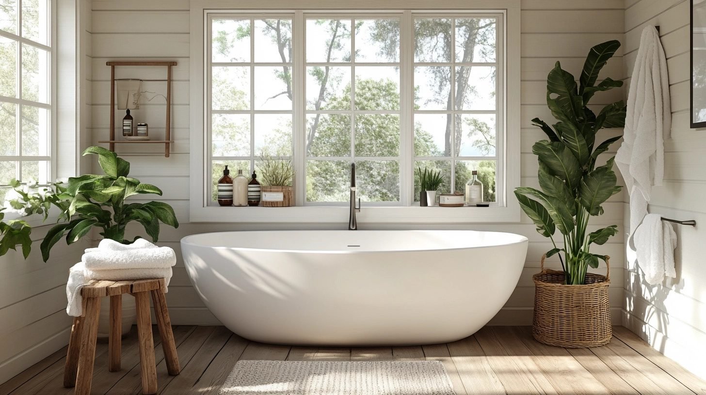 29 Coastal Farmhouse Bathroom Ideas To Create A Serene Oasis ...