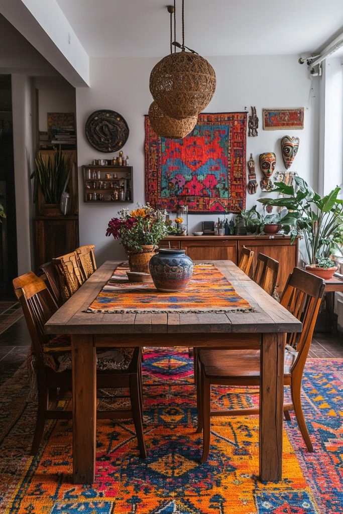 Bohemian Chic Dining Area