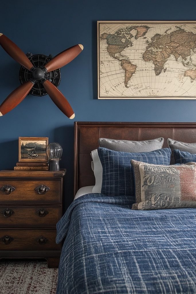 Bold Blue Aviator’s Attic