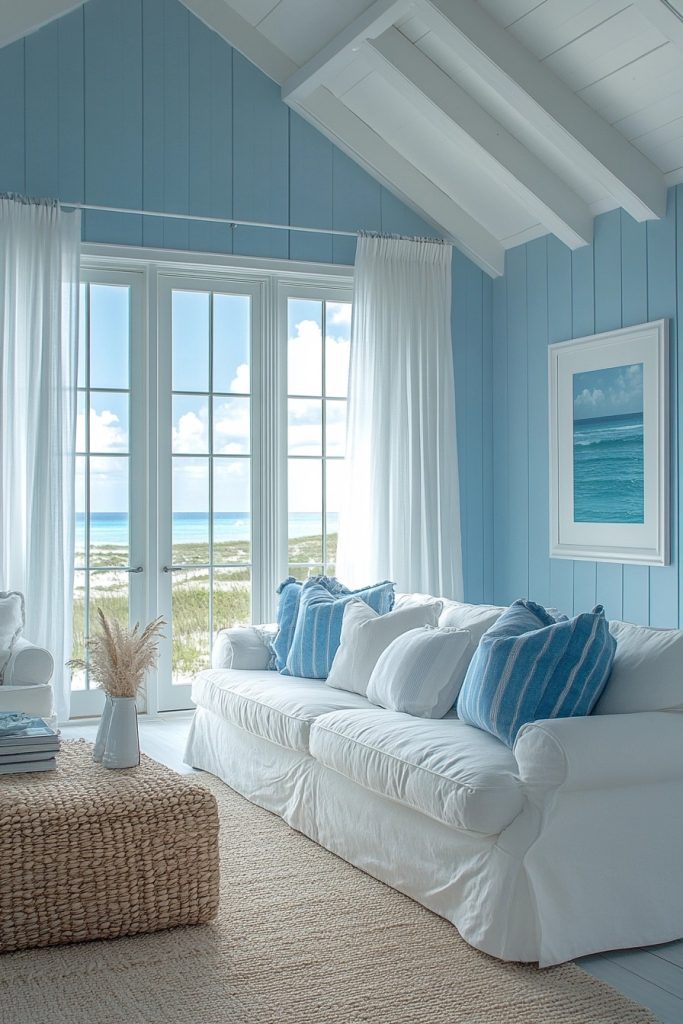 Breezy Blue Beachfront Room