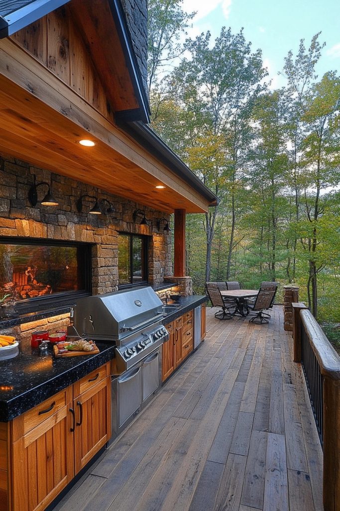 Cabin with Outdoor Kitchen