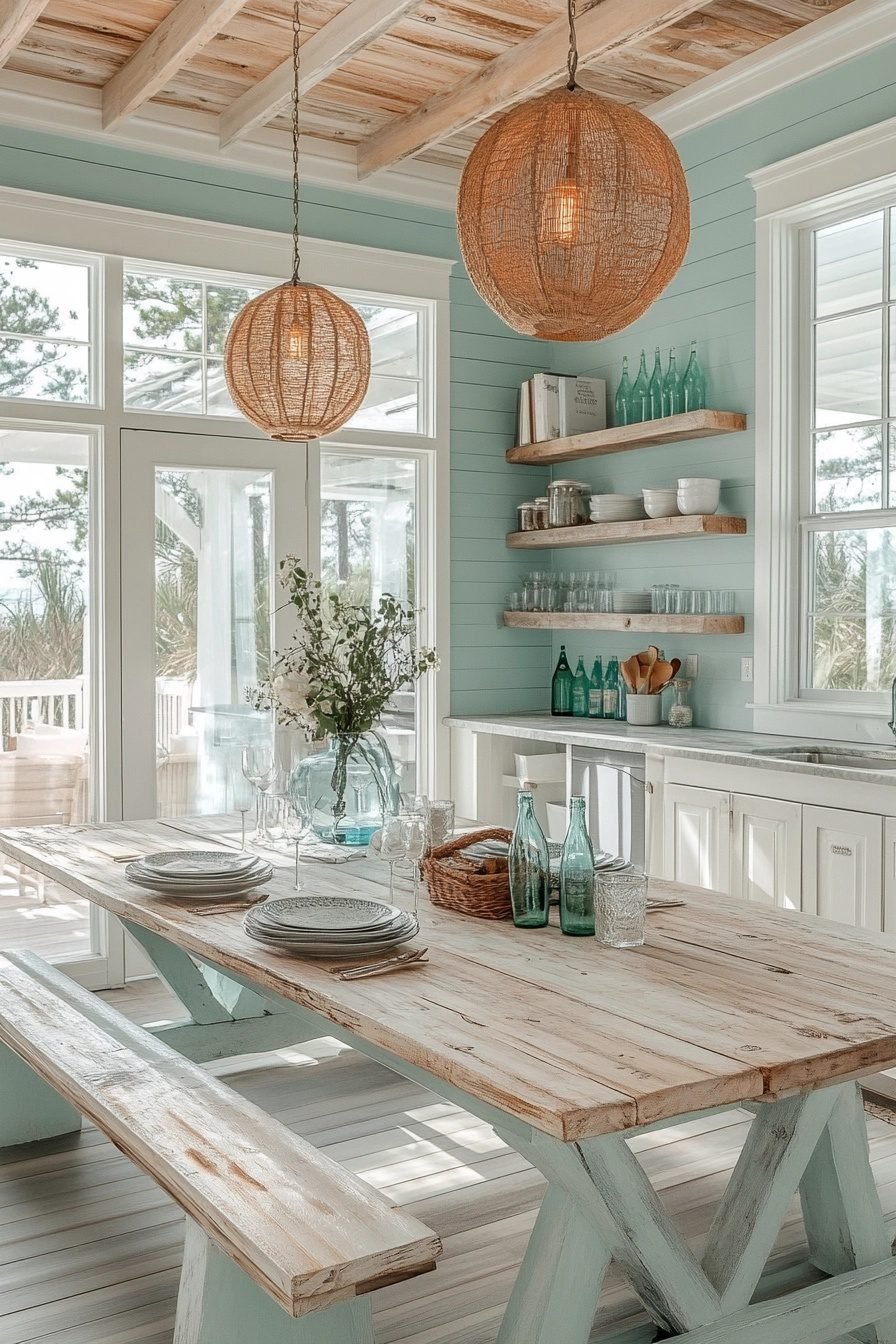 29 Coastal Boho Kitchen Ideas To Bring Beachy Vibes Indoors - Courtneys ...