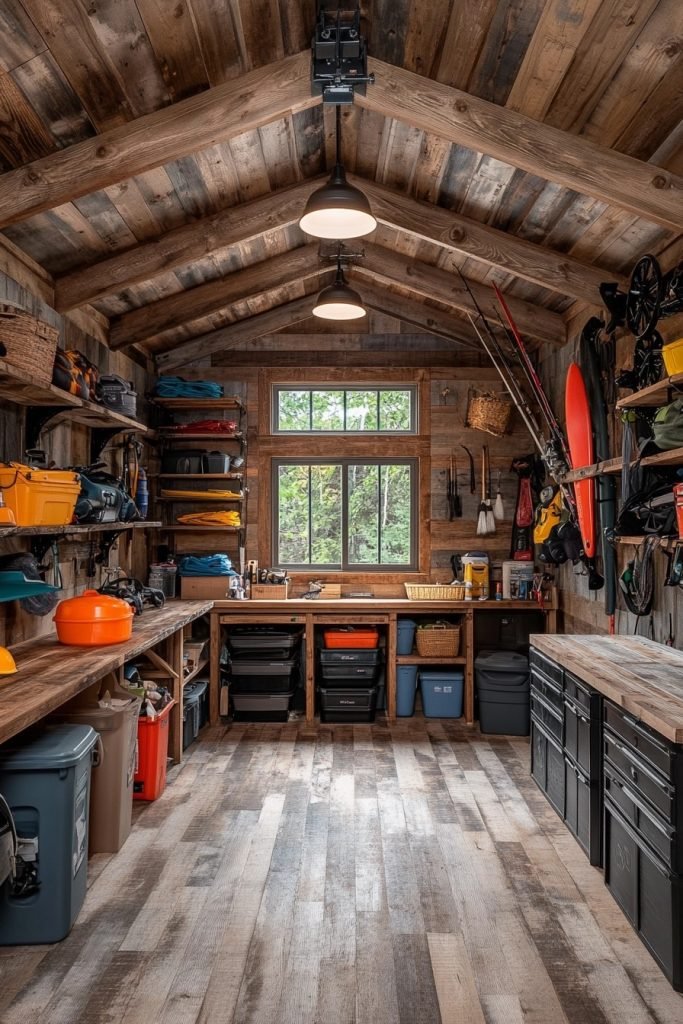 Coastal Farmhouse Garage