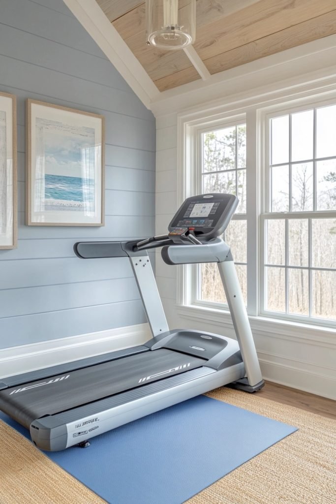Coastal Farmhouse Home Gym
