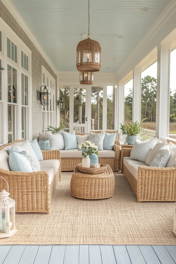 Contemporary Coastal Front Porches