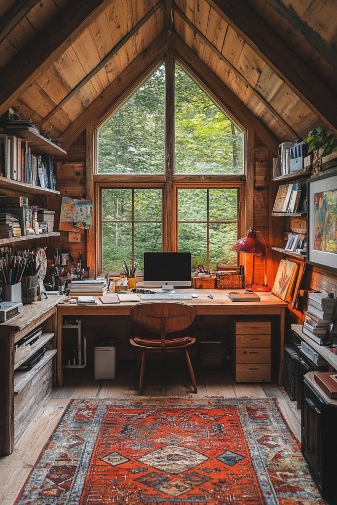 Creative Cabin Workspace