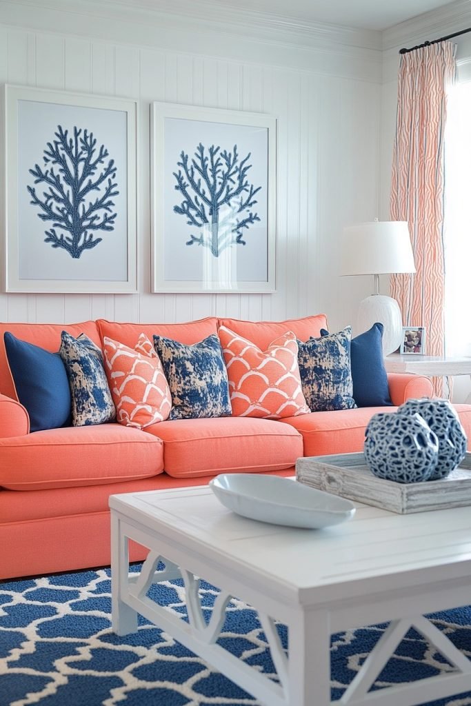 Crisp Coral Accents