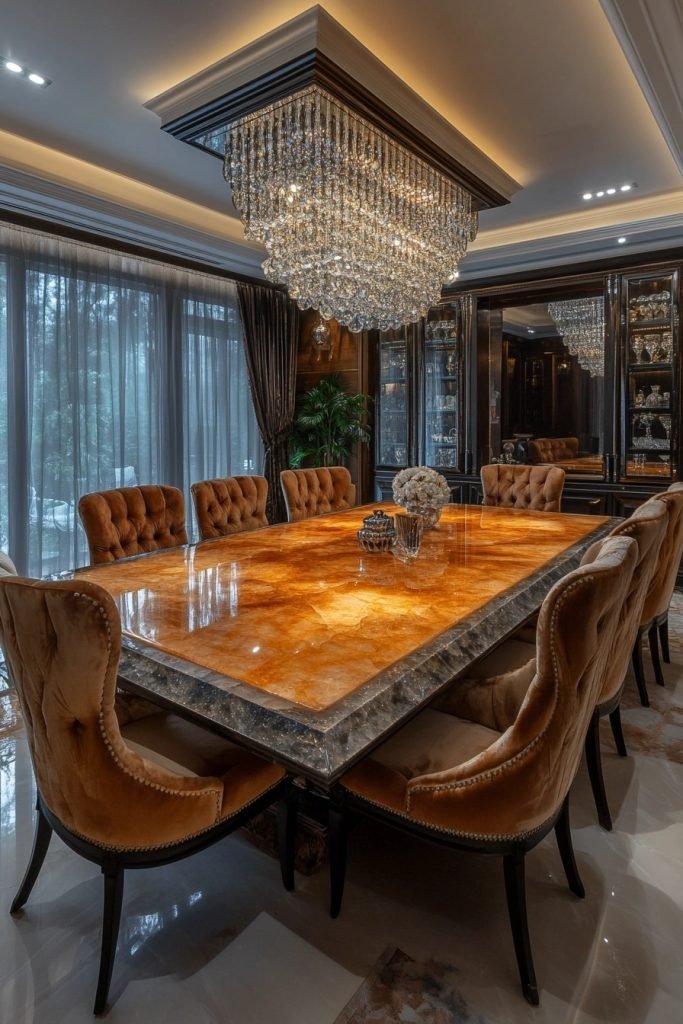 Elegant Onyx Dining Room