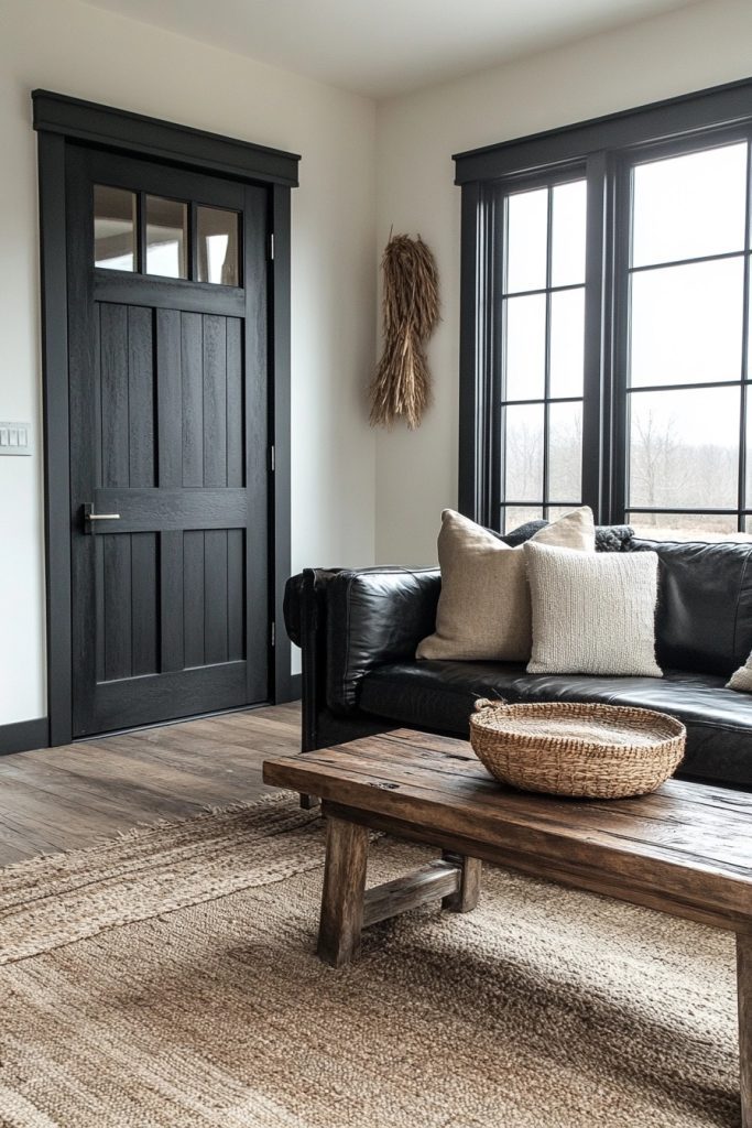 Farmhouse with Dramatic Black Accents