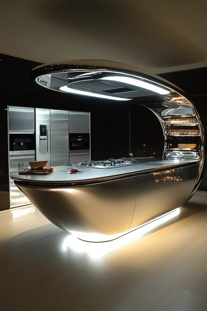 Futuristic Tech-Savvy Kitchen