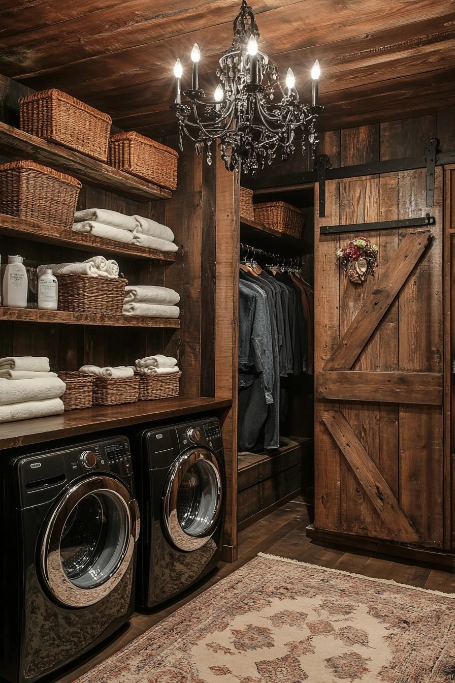 29 Western Gothic Laundry Room Ideas For A Dramatically Stylish Spin ...