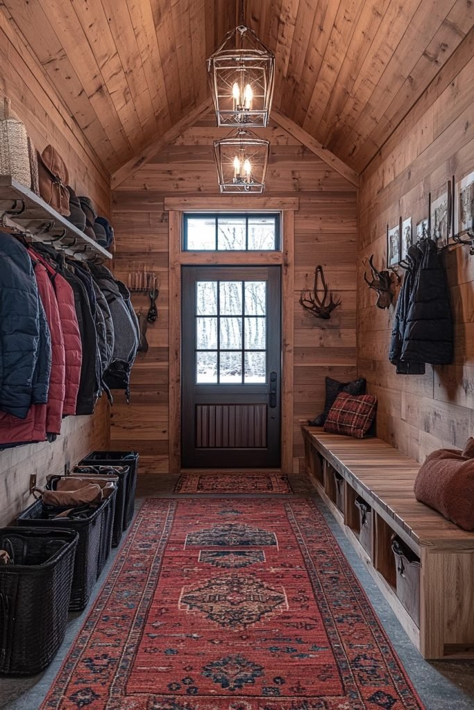 Inviting Cabin Entryway