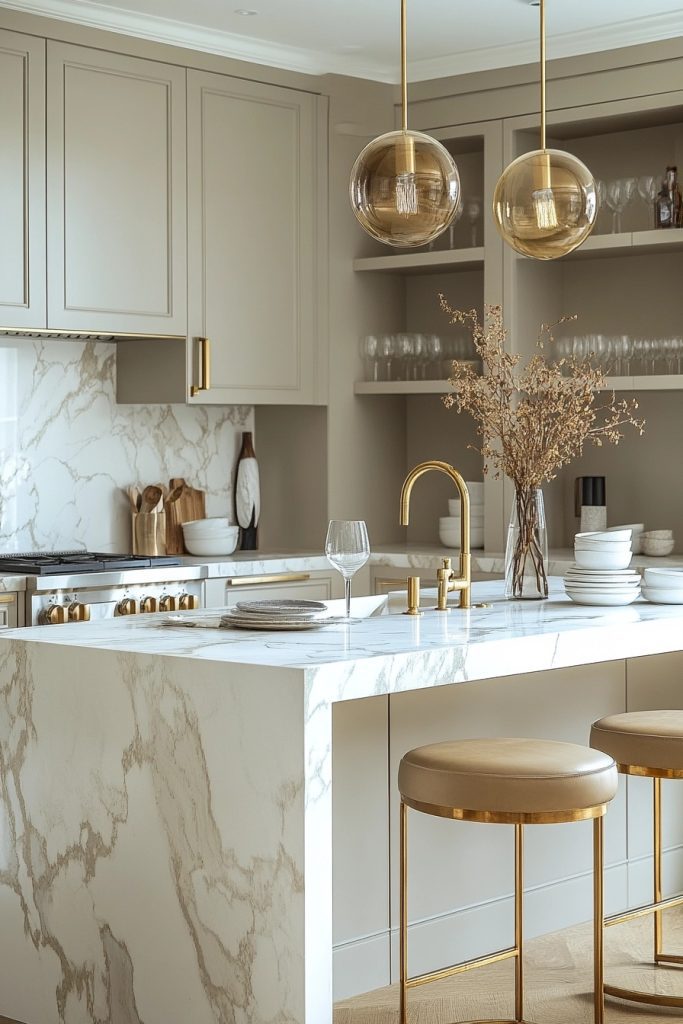 Luxe Gold Accents Kitchen