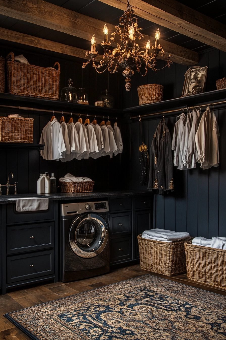 29 Western Gothic Laundry Room Ideas For A Dramatically Stylish Spin ...