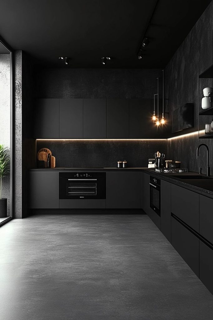 Minimalist Black Kitchen