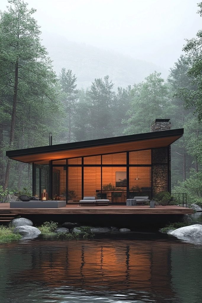 Modern Minimalist Cabin Facade