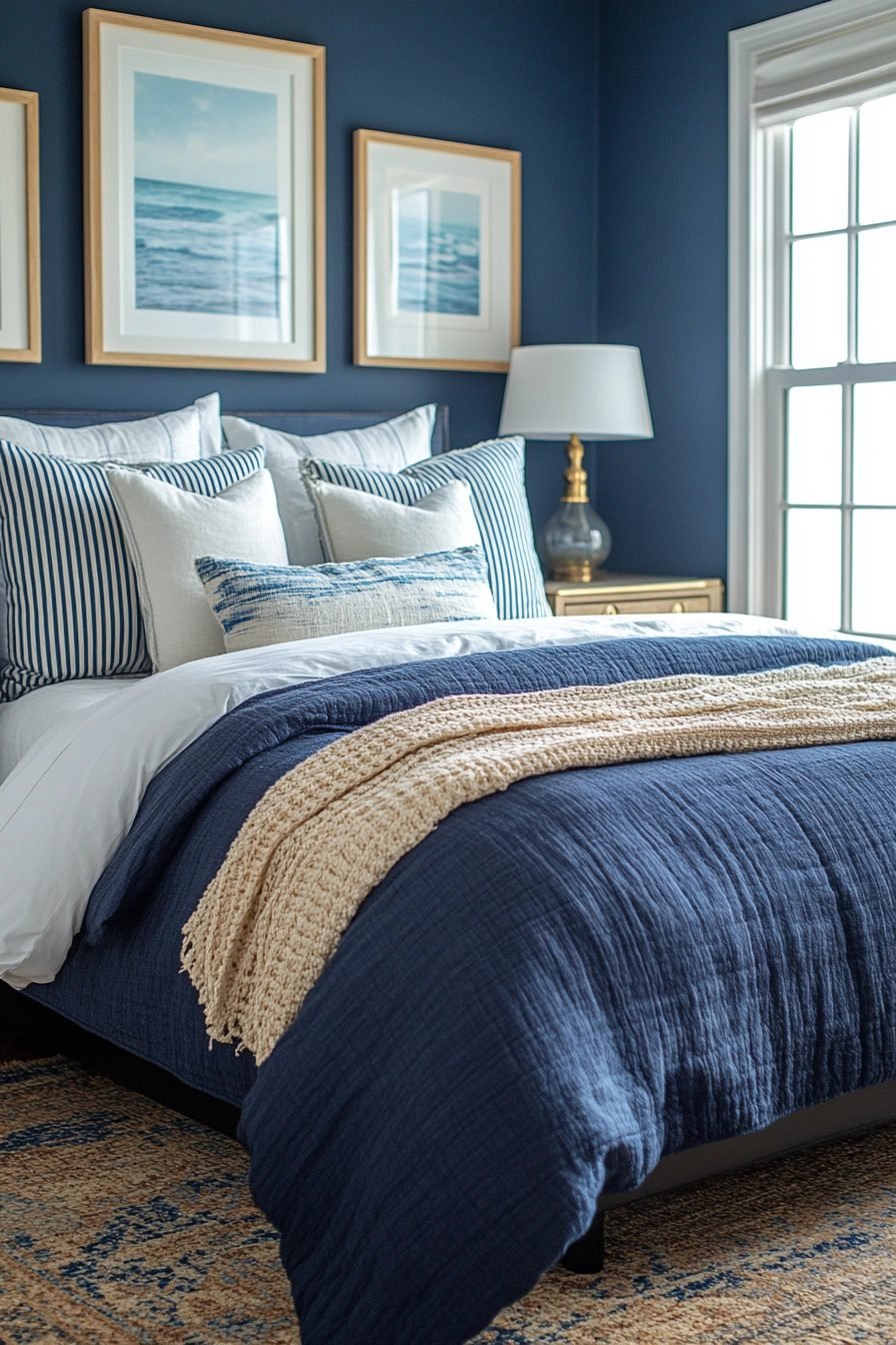 29 Navy Blue Boho Bedroom Ideas For A Bold And Relaxing Space ...