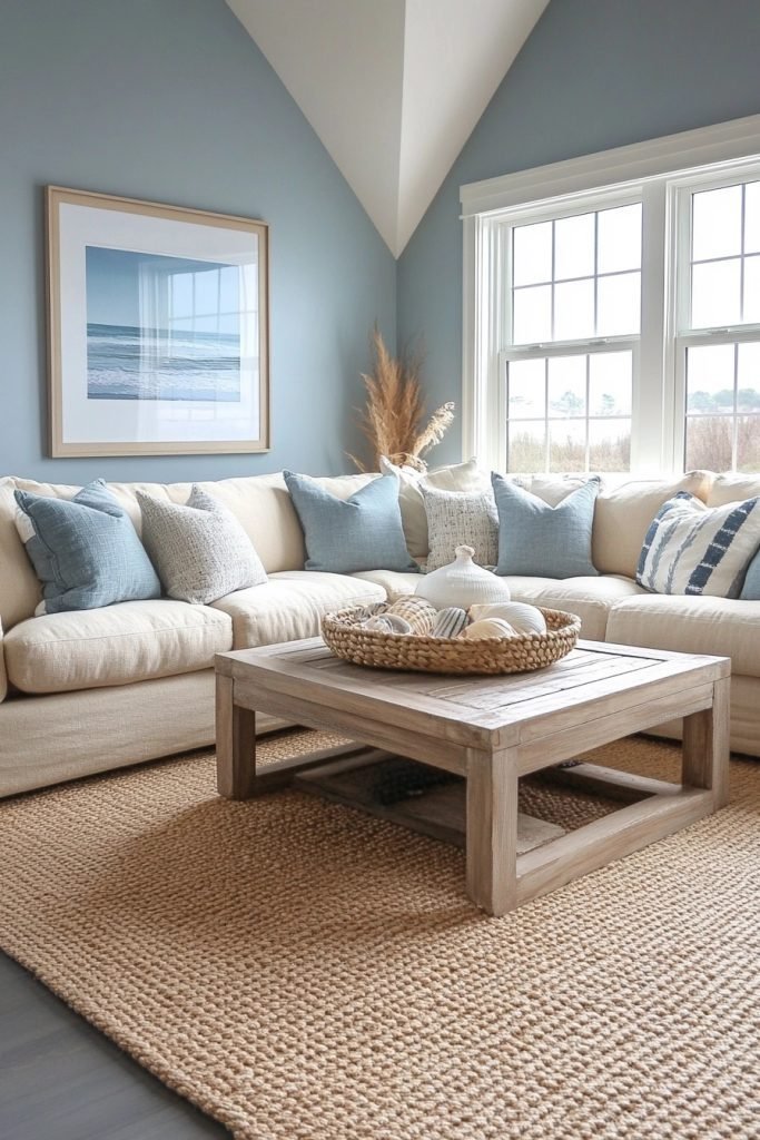 Oceanic Blue and Sandy Beige Mix