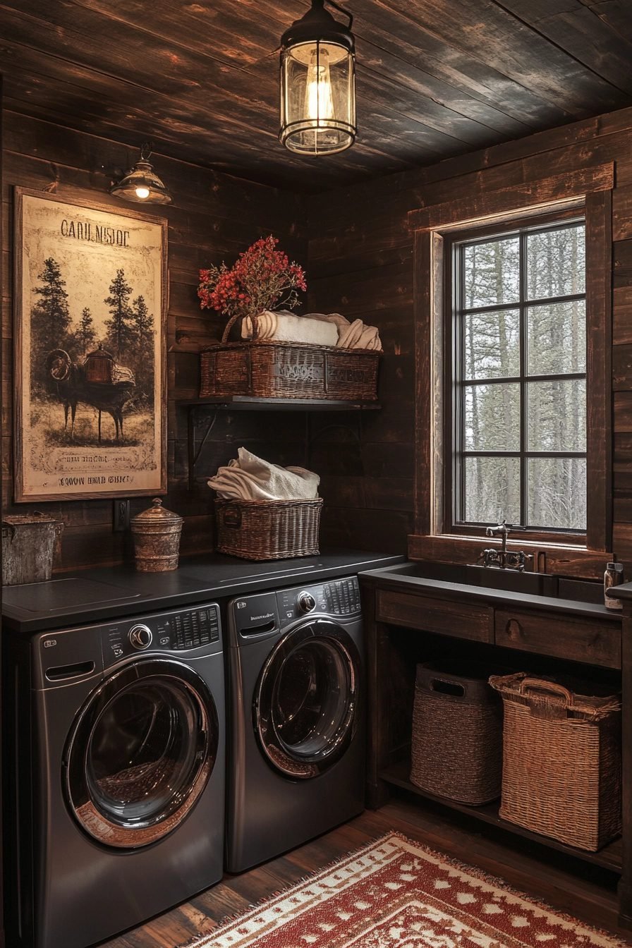 29 Western Gothic Laundry Room Ideas For A Dramatically Stylish Spin ...