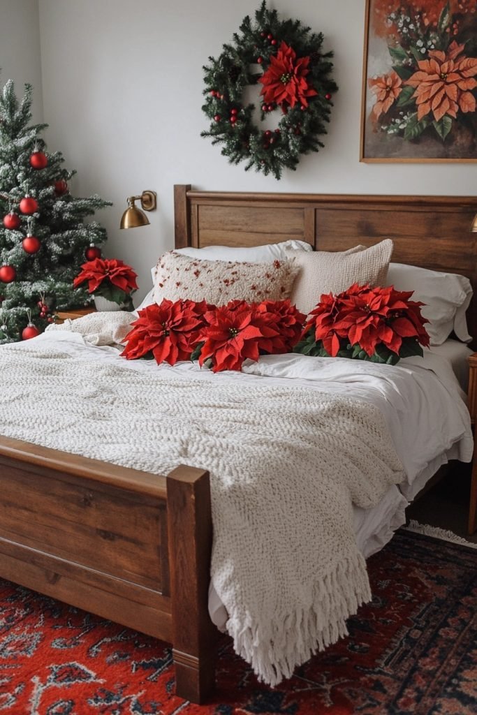 Poinsettia Charm Boho Bedroom