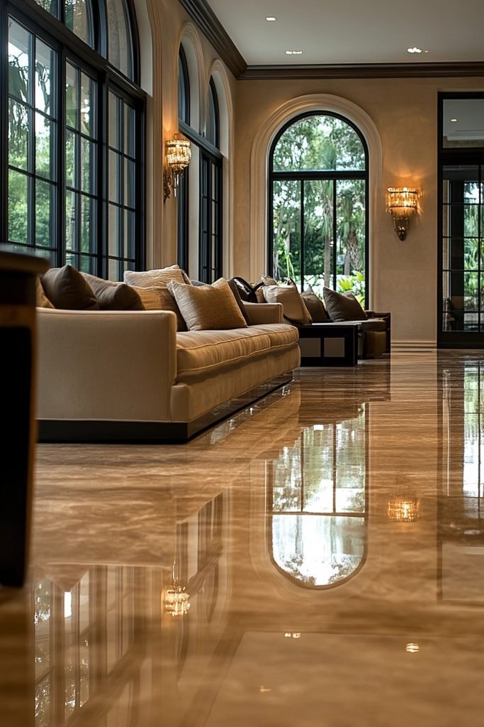 Refined Travertine Flooring
