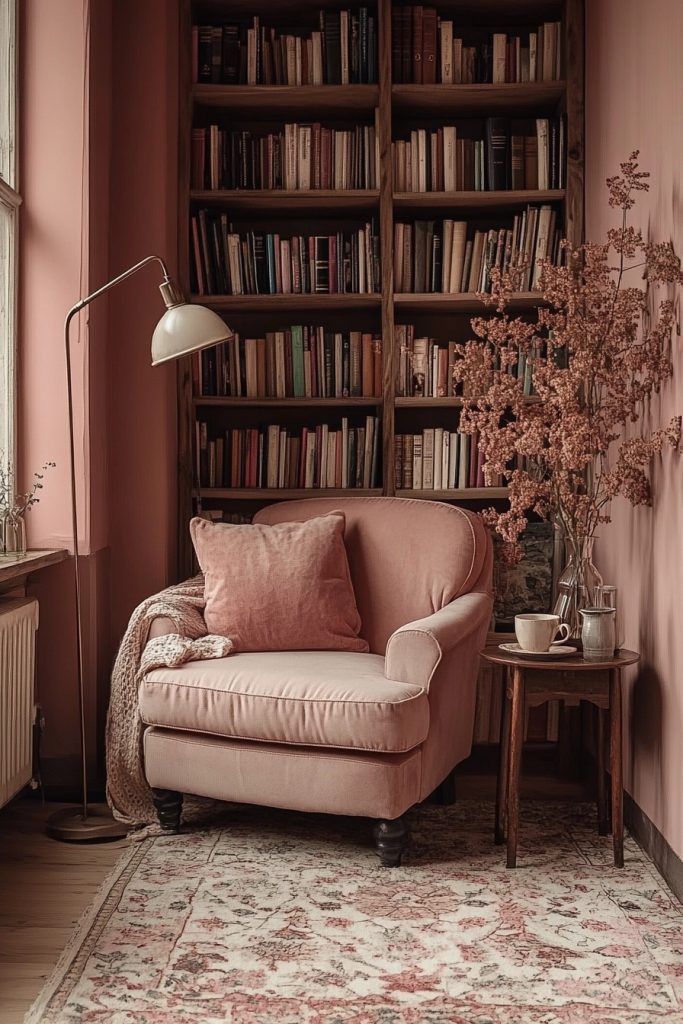 Rose Pink Reading Nook