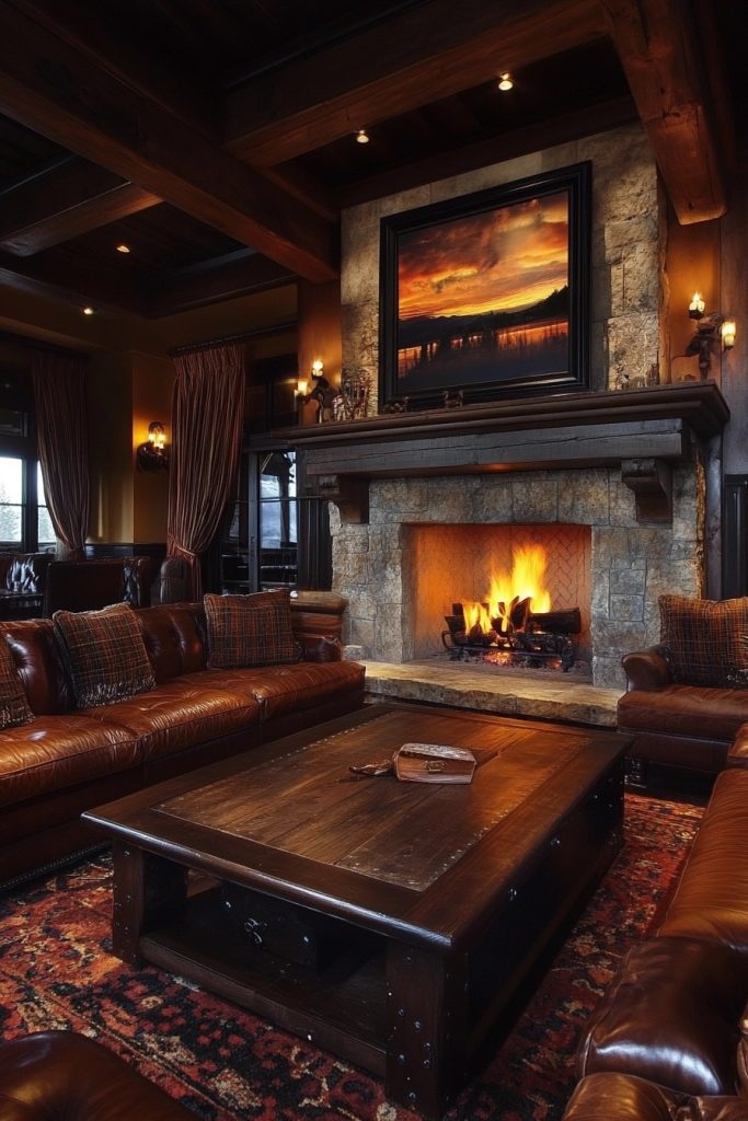 Rustic Leather Lounge