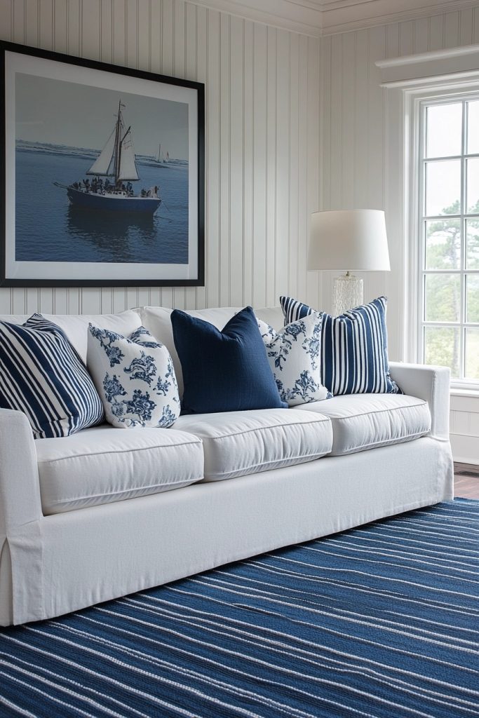 Sailor Stripe Stylish Living Room