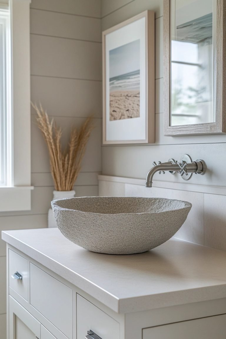 29 Coastal Farmhouse Bathroom Ideas To Enhance Your Home With Coastal ...