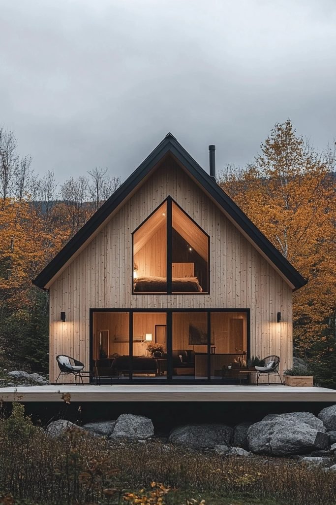 Scandinavian Style Cabin Exterior