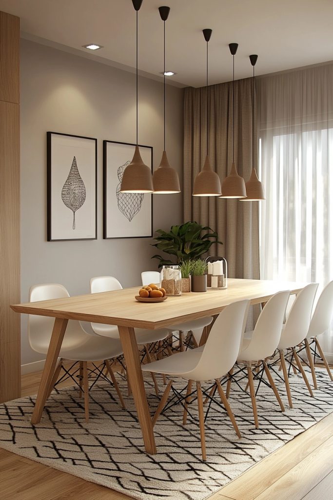 Scandinavian Style Dining Section