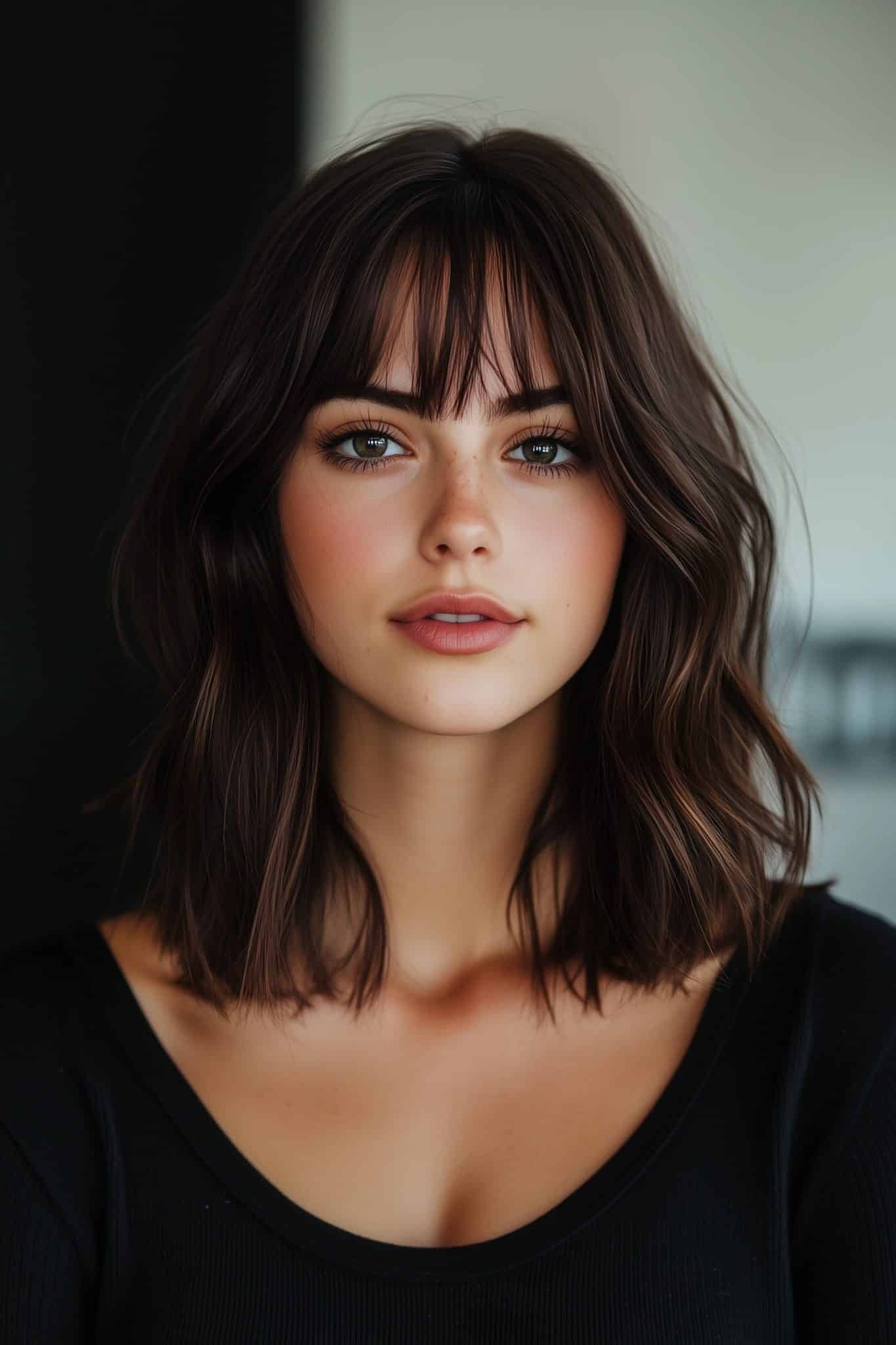 40 Sexy Curtain Bangs Medium Hair Ideas That Are Totally On-Trend
