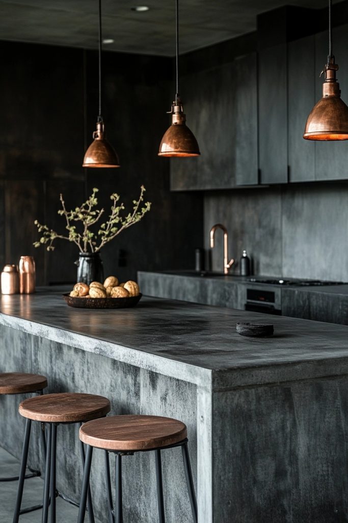 Sleek Concrete Kitchen