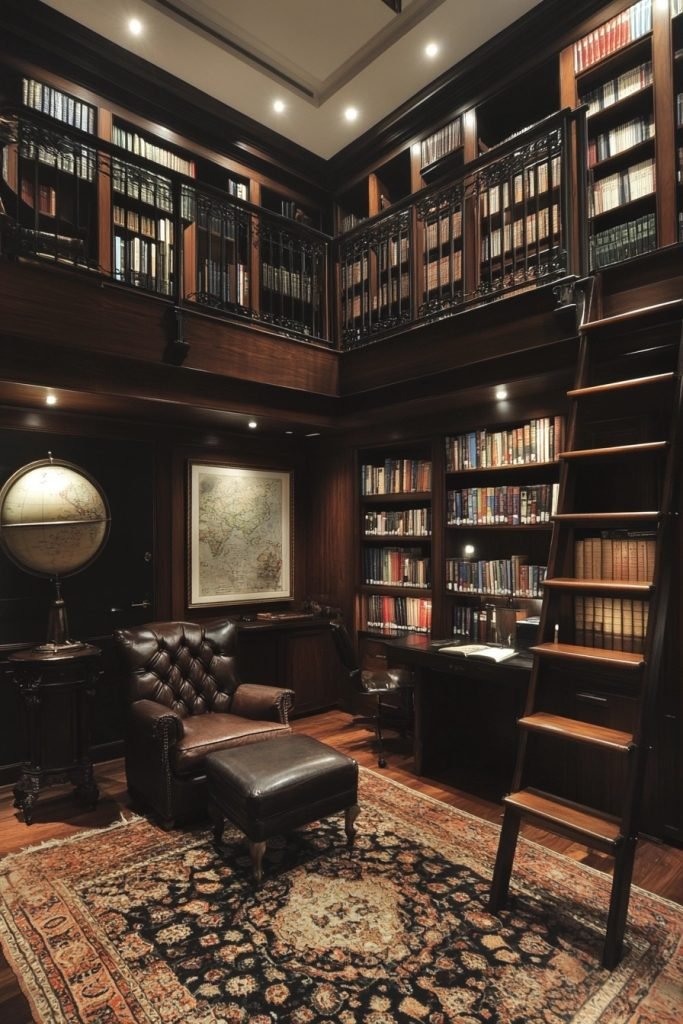 Sophisticated Loft Library