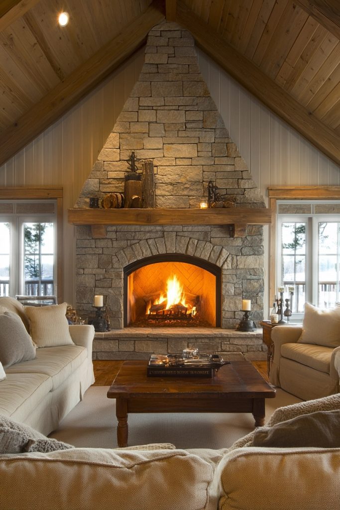 Stone Fireplace Sanctuary