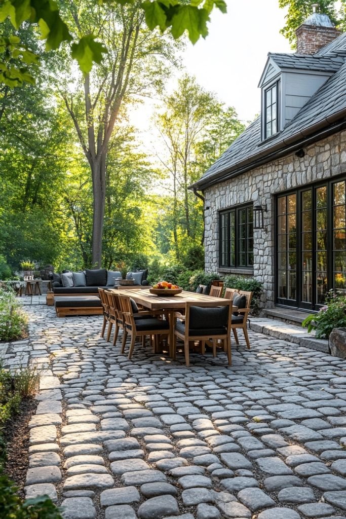 Streamlined Cobblestone Patio