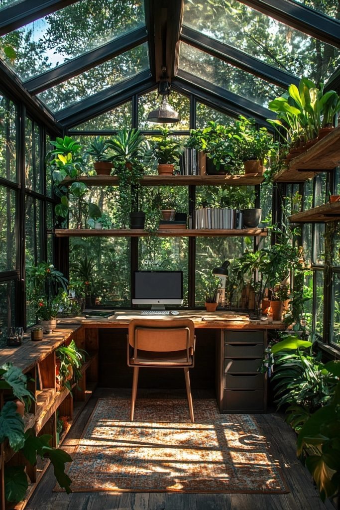 Sunlit Conservatory Office