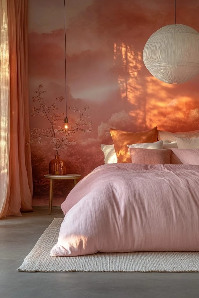 Sunset Pink Horizon Room