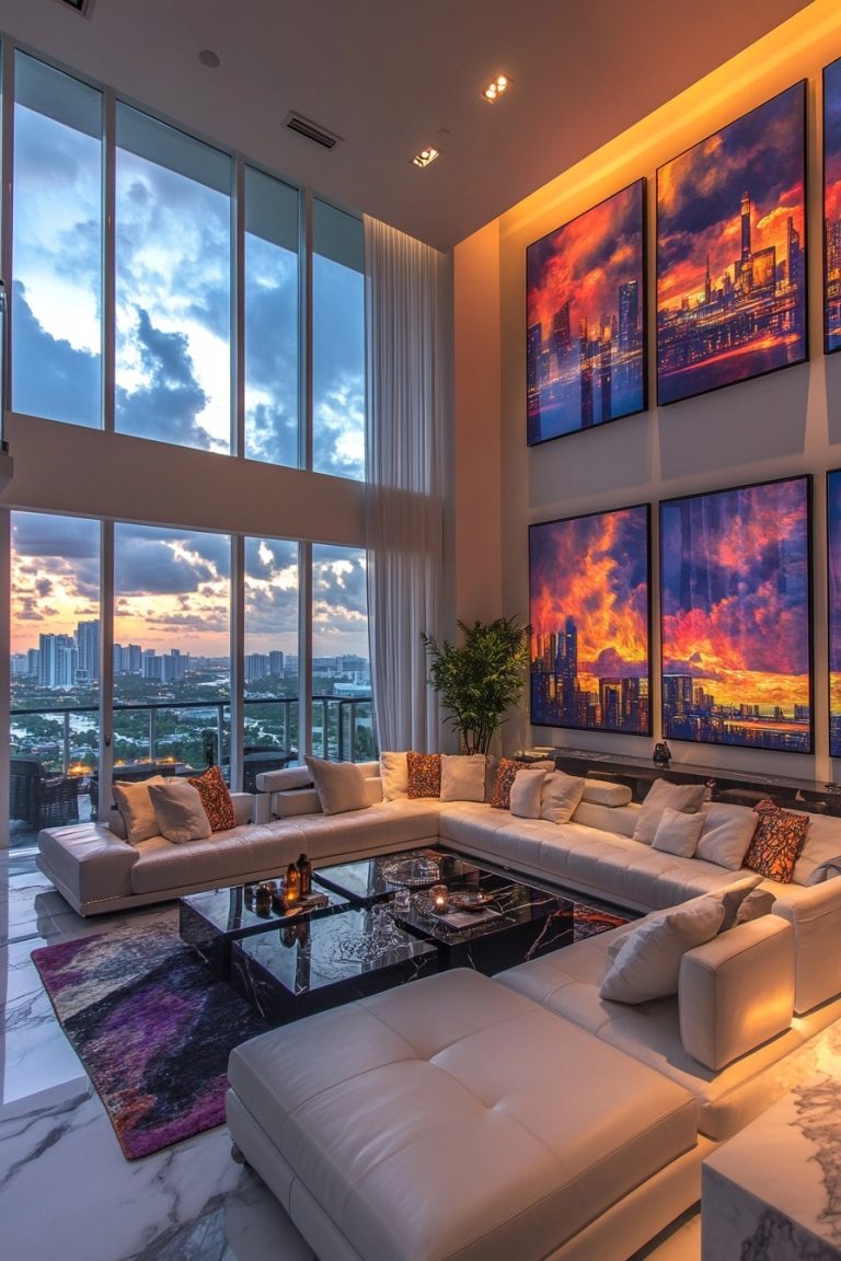 Luxury Home Decor With Glass Accents For Penthouses