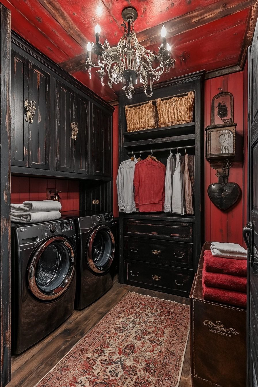 29 Western Gothic Laundry Room Ideas For A Dramatically Stylish Spin ...