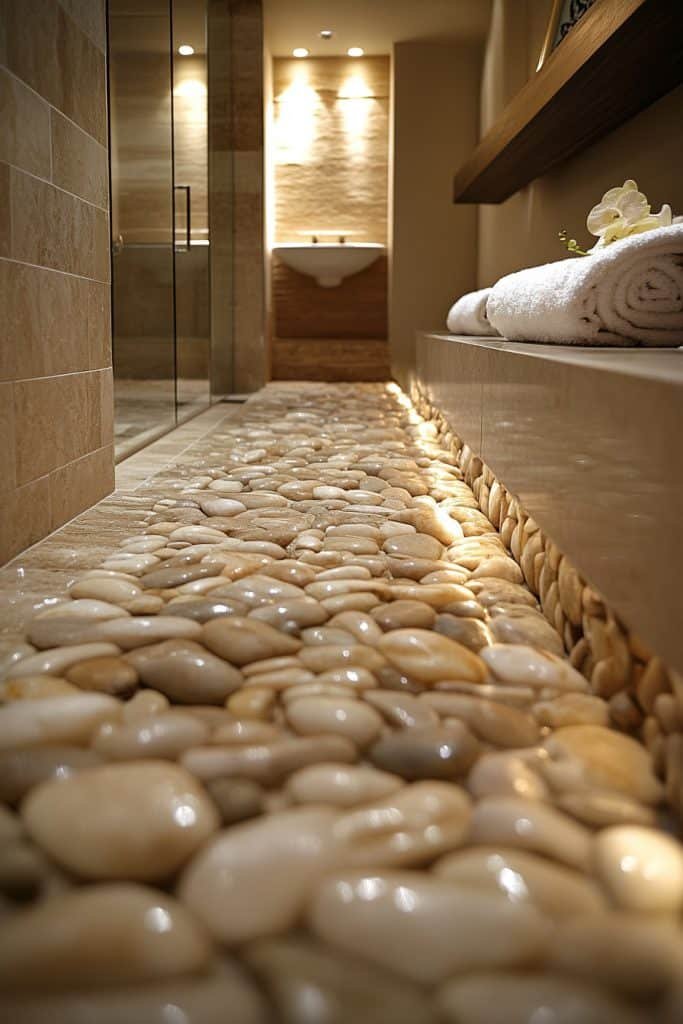 Zen Pebble Spa Bathroom