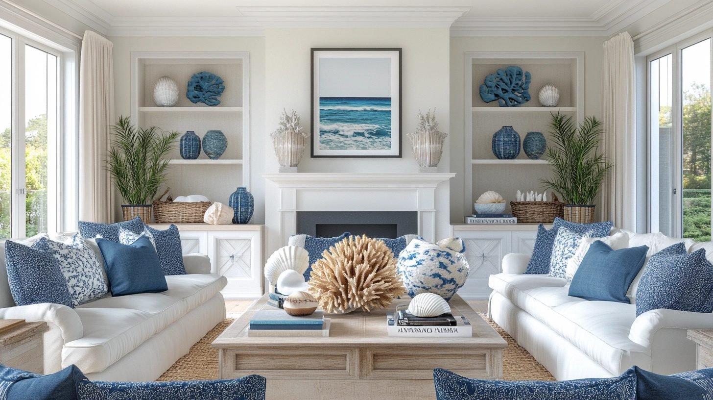 29 Coastal Preppy Living Room Decor Ideas For A Stylish Seaside
