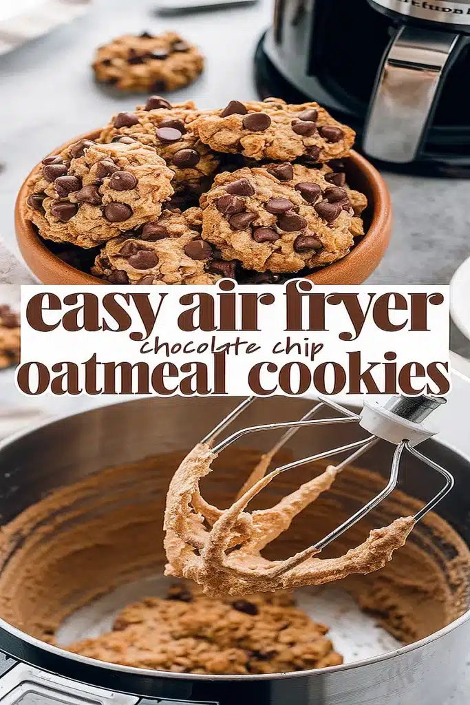 Air Fryer Chocolate Chip Oatmeal Cookies