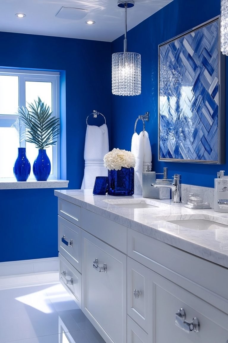 29 Blue Bathroom Decor Ideas For A Fresh And Modern Look - Courtneys World