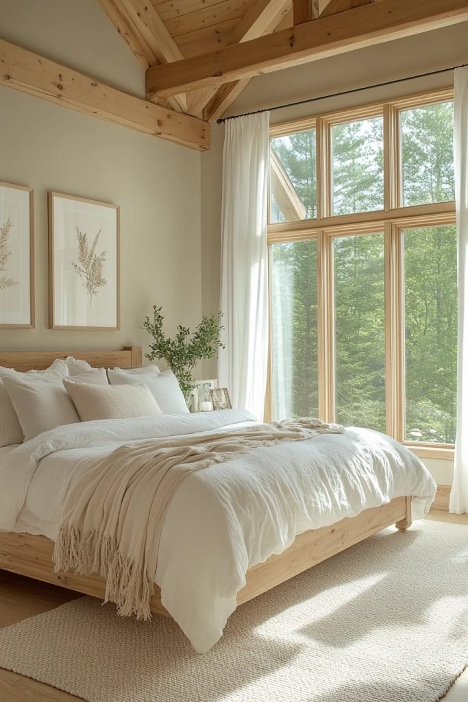 Bright and Airy Cabin Bedroom