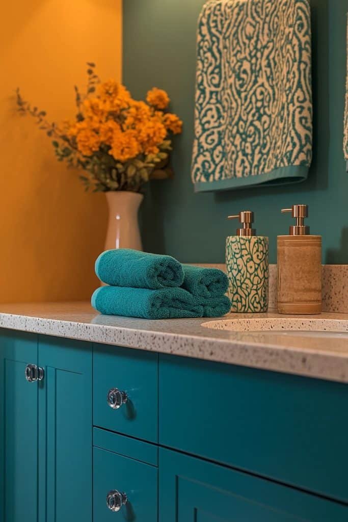Butterscotch and Teal Tranquility